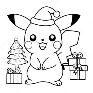 Kerst Pikachu Kleurplaat 14138-11710