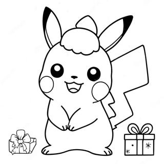 Kerst Pikachu Kleurplaat 14138-11711