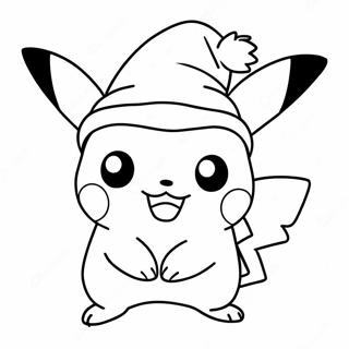 Pikachu In Santa Hoed Kleurplaat 14139-11716