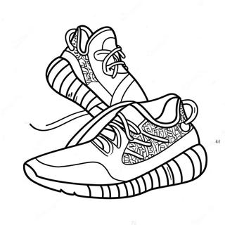 Yeezy Sneaker Ontwerp Kleurplaat 14200-11755