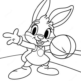 Lola Bunny Speelt Basketbal Kleurplaat 14210-11761