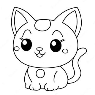 Schattige Kawaii Kat Kleurplaat 14340-11868