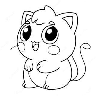 Schattige Jigglypuff Zingende Kleurplaat 14480-11977