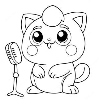 Schattige Jigglypuff Zingende Kleurplaat 14480-11978