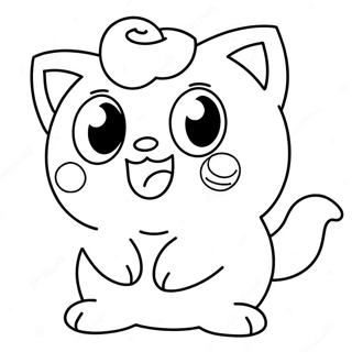 Schattige Jigglypuff Zingende Kleurplaat 14480-11979