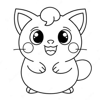 Schattige Jigglypuff Zingende Kleurplaat 14480-11980