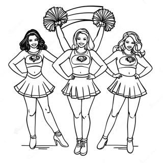 49ers Cheerleaders Kleurplaat 1452-1163