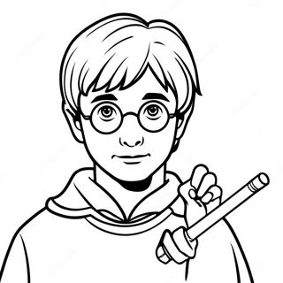 Harry Potter Met Toverstok Kleurplaat 14810-12242