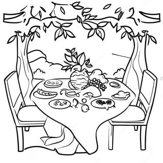 Tu Bishvat Seder Tafel Kleurplaat 14890-12321