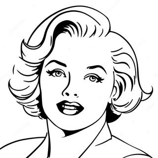 Marilyn Monroe Klassiek Portret Kleurplaat 14939-12357