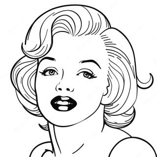 Marilyn Monroe Klassiek Portret Kleurplaat 14939-12360