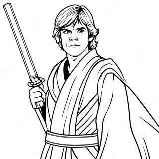 Kleurplaat Van Luke Skywalker In Jedi Gewaden 15000-12409