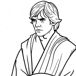 Kleurplaat Van Luke Skywalker In Jedi Gewaden 15000-12412