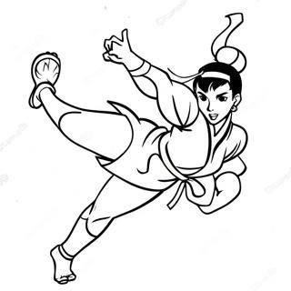 Kleurplaat Van Chun Li In Actie 15020-12427