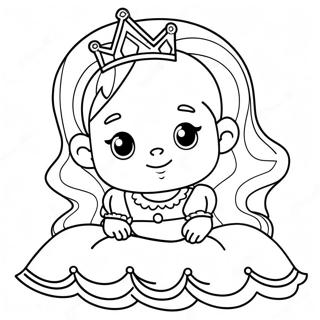 Schattige Baby Prinses Kleurplaat 15299-12815