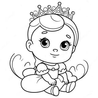 Schattige Baby Prinses Kleurplaat 15299-12957