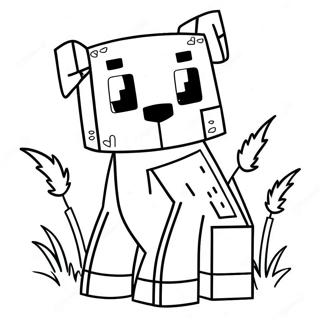 Schattige Minecraft Hond Kleurplaat 15360-12867