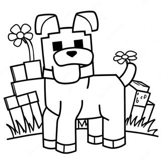 Schattige Minecraft Hond Kleurplaat 15360-13009