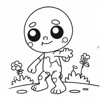 Schattige Kawaii Zombie Kleurplaat 1552-1242