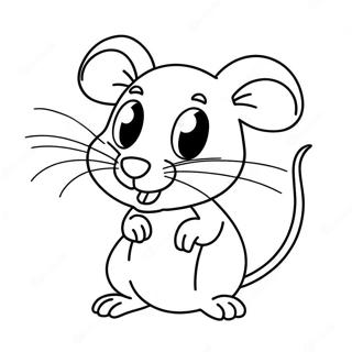 Schattige Cartoon Rat Kleurplaat 15571-13177