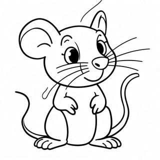 Schattige Cartoon Rat Kleurplaat 15571-13178