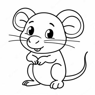 Schattige Cartoon Rat Kleurplaat 15571-13180