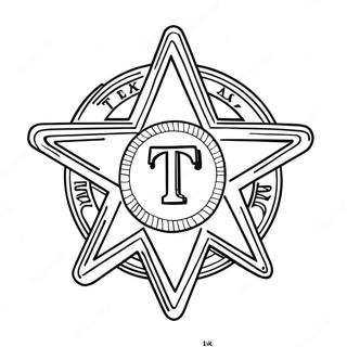 Texas Rangers Logo Kleurplaat 15620-13215