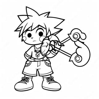 Sora Met Keyblade Kleurplaat 15851-13402