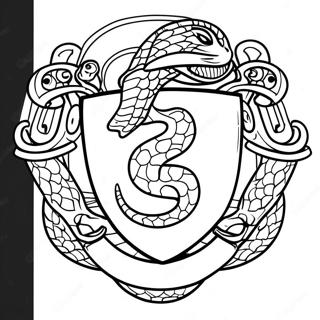 Slytherin Slang Embleem Kleurplaat 16072-13570