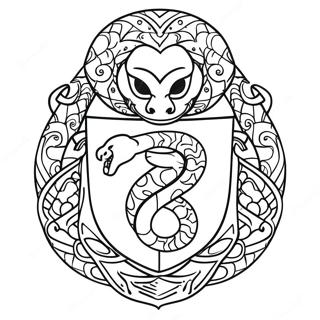 Slytherin Slang Embleem Kleurplaat 16072-13572