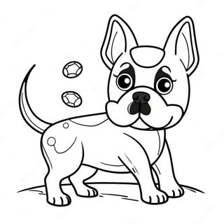 Speelse Boston Terrier Kleurplaat 16423-13841