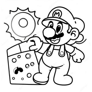 Mario Power Ups Kleurplaten