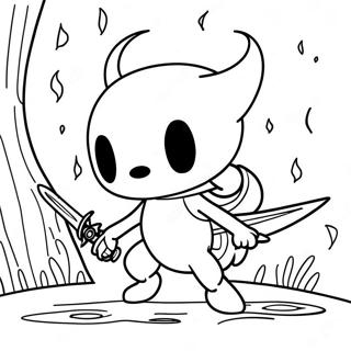 Hollow Knight Met Zwaard Kleurplaat 16533-13929