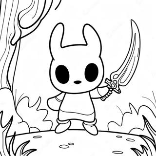 Hollow Knight Met Zwaard Kleurplaat 16533-13931