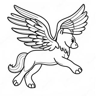 Majestueuze Griffin Vliegende Kleurplaat 16593-13980