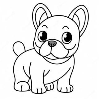 Schattige Franse Bulldog Puppy Kleurplaat 1662-1330