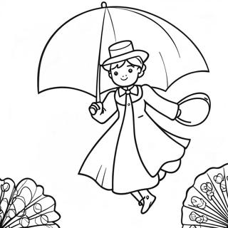 Mary Poppins Vliegend Met Paraplu Kleurplaat 16763-14113