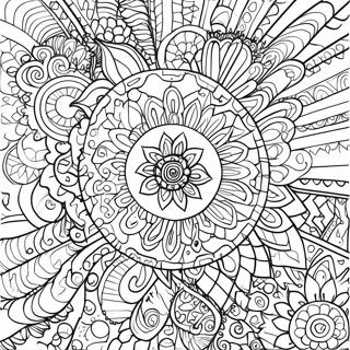 Esthetische Trippy Mandala Kleurplaat 16782-14127