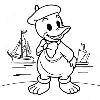 Donald Duck In Een Zeeman Outfit Kleurplaat 1682-1345