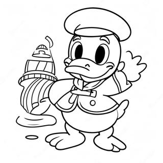 Donald Duck In Een Zeeman Outfit Kleurplaat 1682-1347