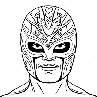 Rey Mysterio Masker Kleurplaat 16853-14193