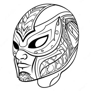 Rey Mysterio Masker Kleurplaat 16853-14194