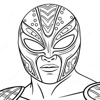 Rey Mysterio Masker Kleurplaat 16853-14195