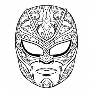 Rey Mysterio Masker Kleurplaat 16853-14196