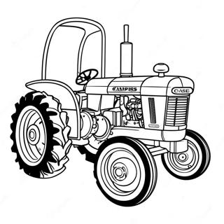 Vintage Case Tractor Kleurplaat 17004-14307