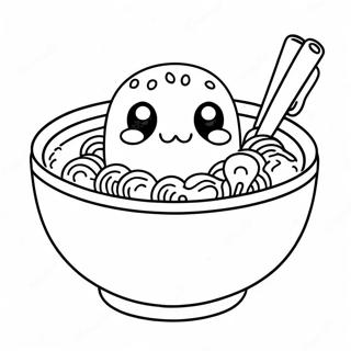 Schattige Cartoon Ramen Kleurplaat 17244-14497