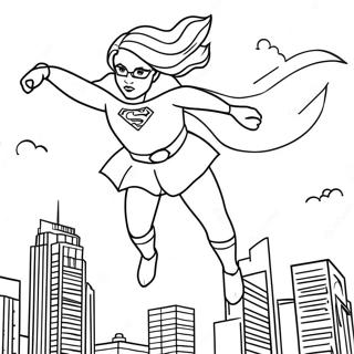 Supergirl Vliegt Hoog Kleurplaat 17264-14513