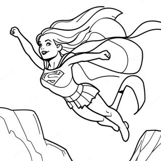 Supergirl Vliegt Hoog Kleurplaat 17264-14514