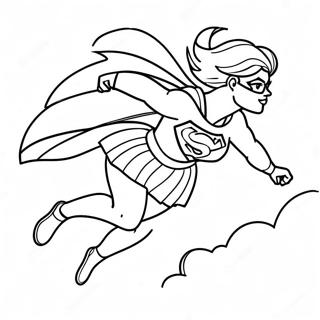 Supergirl Vliegt Hoog Kleurplaat 17264-14516