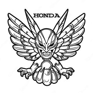 Kleurplaat Van Het Honda Logo 17374-14590